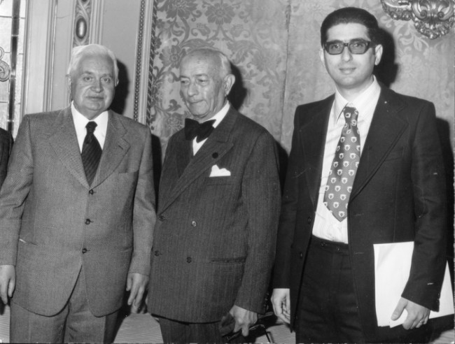 Il prof. Gallo, il Gr. Uff. Giacchino e il Presidente Balsamo (11 gennaio)