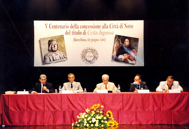 V Centenario della concessione alla Città di Noto del titolo di "Civitas Ingeniosa"